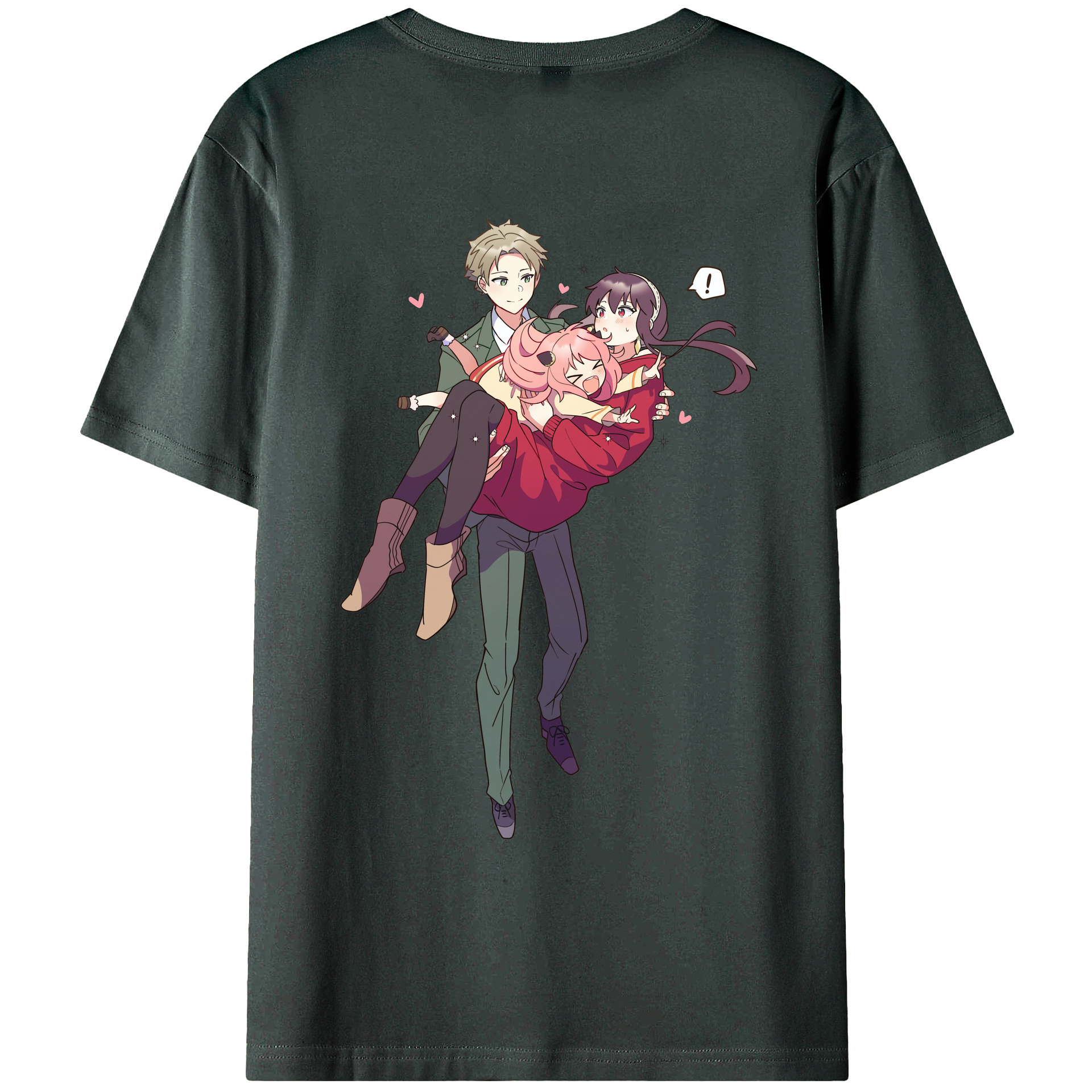 （画像用） SPY×FAMILY间谍家家酒 綿100％ メンズ半袖Tシャツ（バックプリント） 通気性